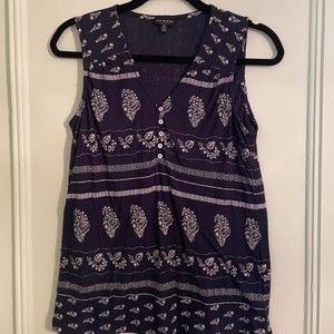 Lucky Brand Bohemian Button-Down Tank